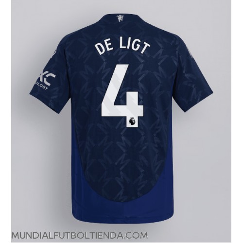 Camiseta Manchester United Matthijs de Ligt #4 Segunda Equipación Replica 2024-25 mangas cortas